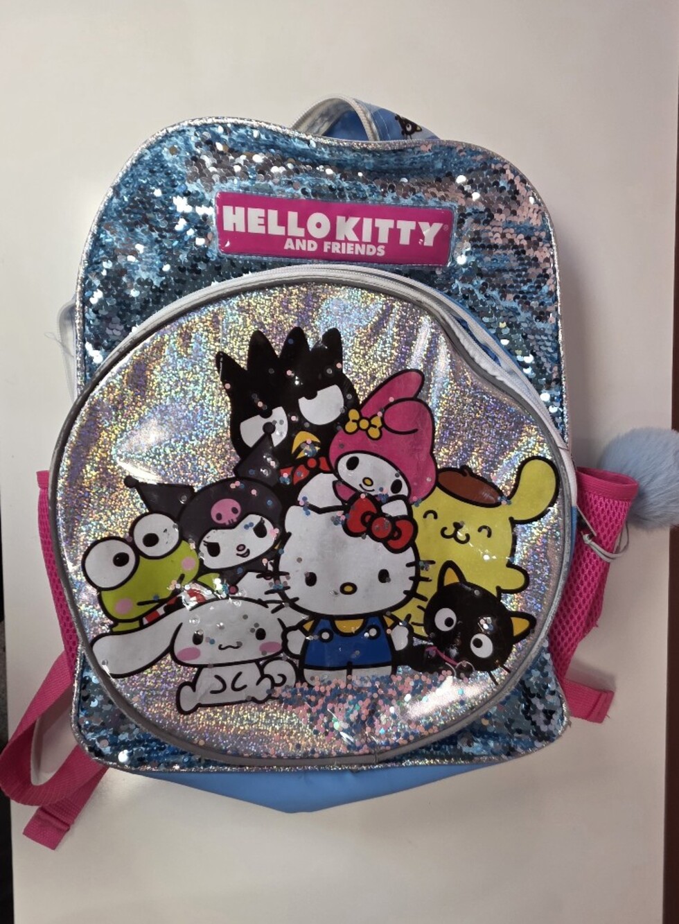 Hello Kitty & Friends Sequin Holographic Backpack Blue Pink Sanrio